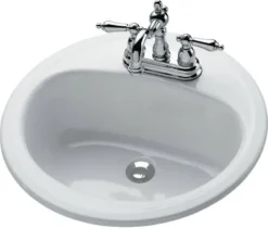 Bootz Laurel Enameled Steel Bathroom Sink 19 in. W X 6.5 in. D White