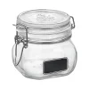 Bormioli Rocco Fido Regular Mouth Chalkboard Label Storage Jar 17-1/2 oz. (Pack of 12)