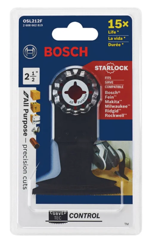 Bosch Starlock 2-1/2 in. X 4 in. L Bi-Metal Plunge Blade 1 pk