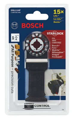 Bosch Starlock 1-1/4 in. X 4 in. L Bi-Metal Plunge Blade 1 pk
