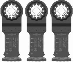 Bosch Starlock 1-1/4 in. X 4 in. L Metal Plunge Blade 3 pk