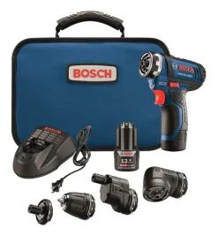 Bosch 12V MAX Flexiclick 1/4 in. Cordless 5-In-1 Drill Kit (Battery & Charger)