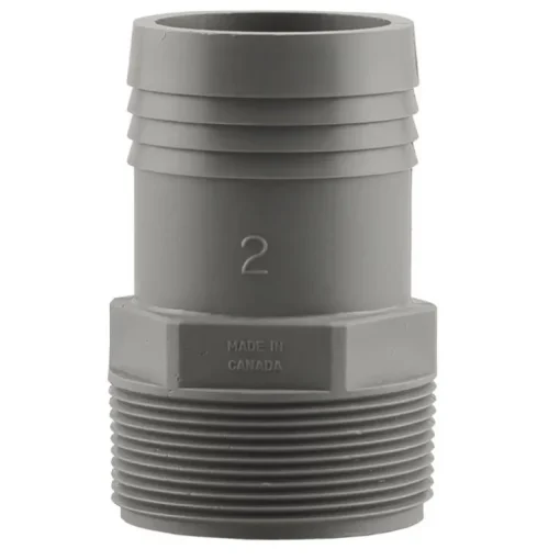 Boshart Industries 2 in. MPT in. X 2 in. D Insert Polypropylene Male Adapter 1 pk
