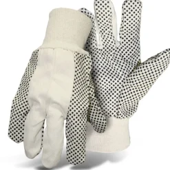 Boss Men's Indoor/Outdoor Dotted Work Gloves White L 1 pair