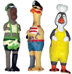 Boss Pet Digger's Assorted Latex Fowl Character Squeaky Dog Toy Large 1 pk
