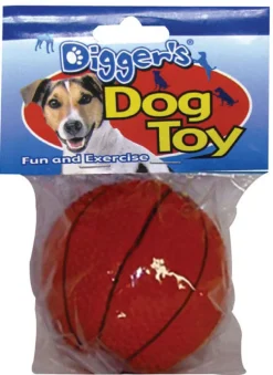 Boss Pet Digger's Orange Latex Basketball Squeaky Dog Toy Medium 1 pk