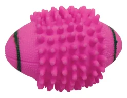 Boss Pet Digger's Pink Vinyl Spiked Football Squeaky Dog Toy Medium 1 pk