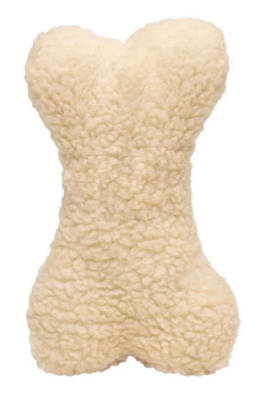 Boss Pet Digger's White Plush Bone Fleece Bone Dog Toy Large 1 pk