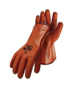 Boss Snow Shield Men's Indoor/Outdoor Coated Chemical Gloves Orange XL 1 pair