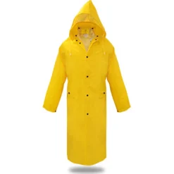 Boss Yellow M PVC-Coated Rayon Rain Jacket 35 mil Think