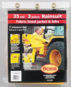 Boss Yellow PVC-Coated Polyester Rain Suit M