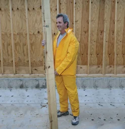 Boulder Creek Yellow PVC-Coated Rayon Three Piece Rain Suit XX-Large