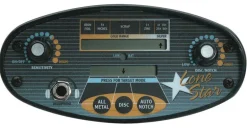 Bounty Hunter Lone Star Black Metal Detector with 9V Alkaline Batteries