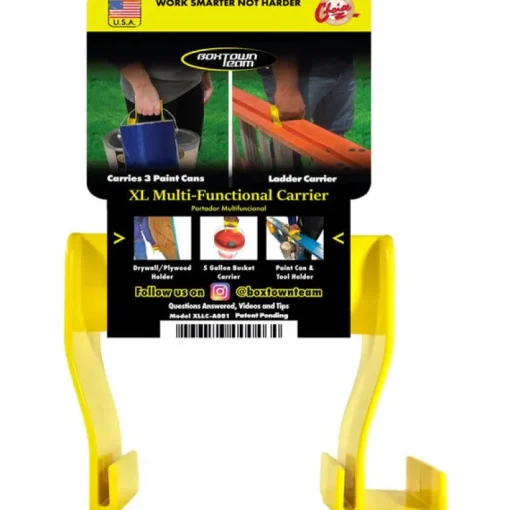 Boxtown Team XL Carrier Plastic Yellow Multi-Functional Ladder Carrier 1 pk