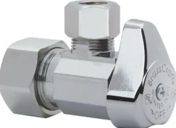 BrassCraft 1/2 in. Compression outlets X 3/8 in. Compression Brass Angle Stop Valve