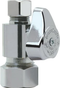 BrassCraft 1/2 in. Compression outlets Compression Brass Straight Stop Valve