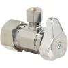BrassCraft 1/2 in. Compression outlets X 1/4 in. Compression Brass Angle Stop Valve