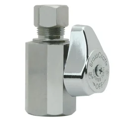 BrassCraft 1/2 in. Compression outlets X 3/8 in. Chrome Plated Stop Valve