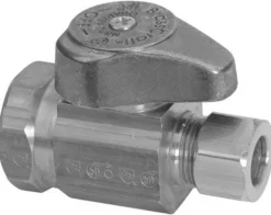 BrassCraft 1/2 in. Compression outlets X 3/8 in. Chrome Plated Stop Valve