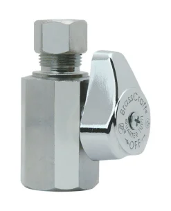 BrassCraft 1/2 in. Compression outlets X 3/8 in. Chrome Plated Stop Valve