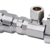BrassCraft 1/2 in. MPT outlets X 3/8 in. Brass Shut-Off Valve