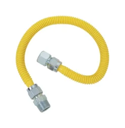 BrassCraft ProCoat 1/2 in. FIP X 3/4 in. D MIP 18 ft. Stainless Steel Gas Connector