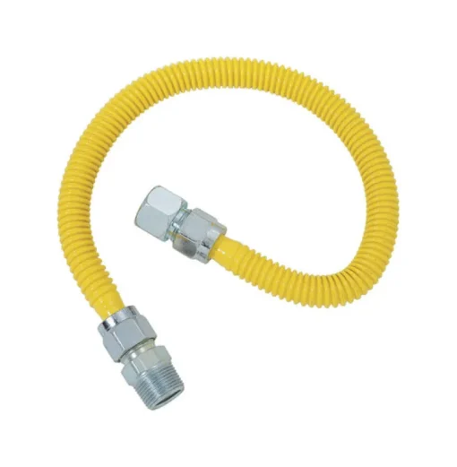 BrassCraft ProCoat 1/2 in. FIP X 3/4 in. D MIP 18 ft. Stainless Steel Gas Connector