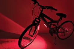 Brightz ABS Plastics/Electronics Red LED Bicycle Light with 1-Constant & 3-Flashing 3 AA Battery