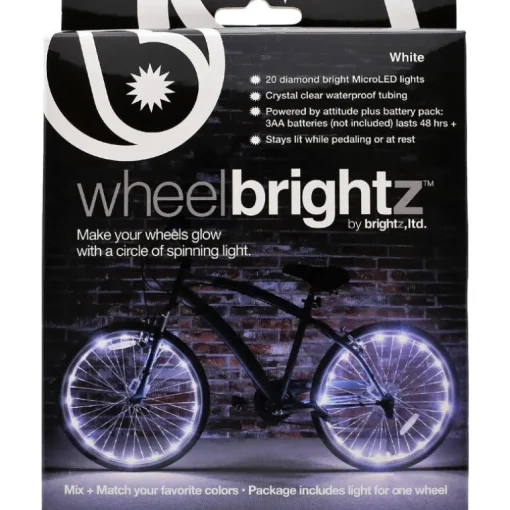Brightz Wheel Brightz White LED Bike Accessory ABS Plastics 1 pk