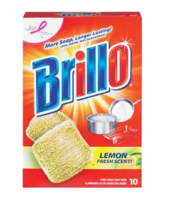Brillo Heavy Duty Steel Wool Pads For Multi-Purpose 10 pc. (Pack of 12)