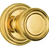 Brinks Push Pull Rotate Barrett Polished Brass Passage Knob KW1 1.75 in.