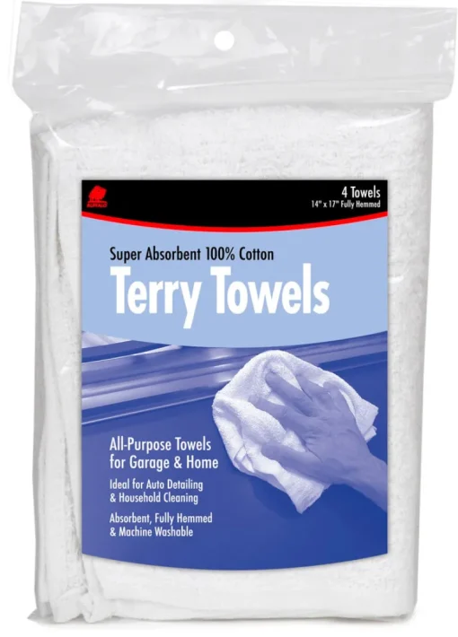 Buffalo Cotton Terry Towels 14 in. W X 17 in. L 4 pk