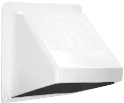 Builder's Best 4 in. W X 4 in. L Bright White Plastic Dryer Vent Hood