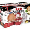 BulbHead Ceramic Copper Cookware Set Red