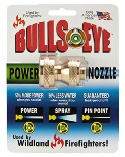 Bullseye Brass 4-Pattern Adjustable High Pressure Fireman's Hose Nozzle 2 L in.