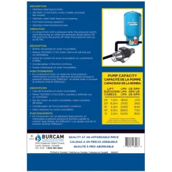 Burcam 3/4 HP 900 gph Stainless Steel Shallow Well Pump
