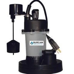 Burcam 1/3 HP 3000 gph Thermoplastic Vertical Float Switch AC Submersible Sump Pump