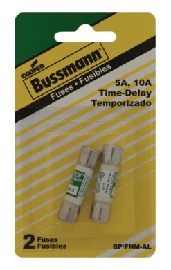 Bussmann 5, 10 amps Time Delay Cartridge Fuse 2 pk (Pack of 2)
