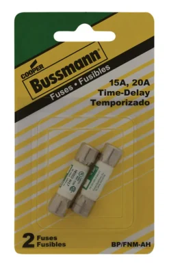 Bussmann 15, 20 amps Time Delay Cartridge Fuse 2 pk (Pack of 2)