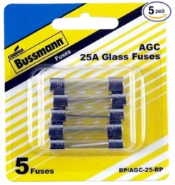 Bussmann 25 amps AGC Mini Automotive Fuse 5 pk (Pack of 5)