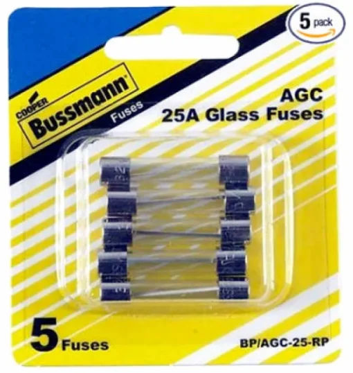 Bussmann 25 amps AGC Mini Automotive Fuse 5 pk (Pack of 5)