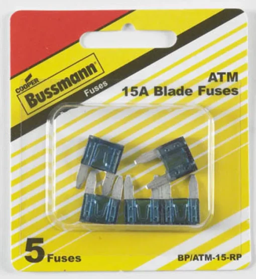 Bussmann 15 amps ATM Mini Automotive Fuse 5 pk
