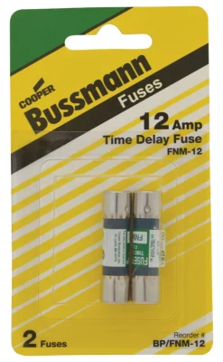 Bussmann 12 amps Dual Element Time Delay Fuse 2 pk