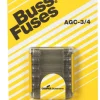 Bussmann 0.75 amps Fast Acting Glass Fuse 5 pk