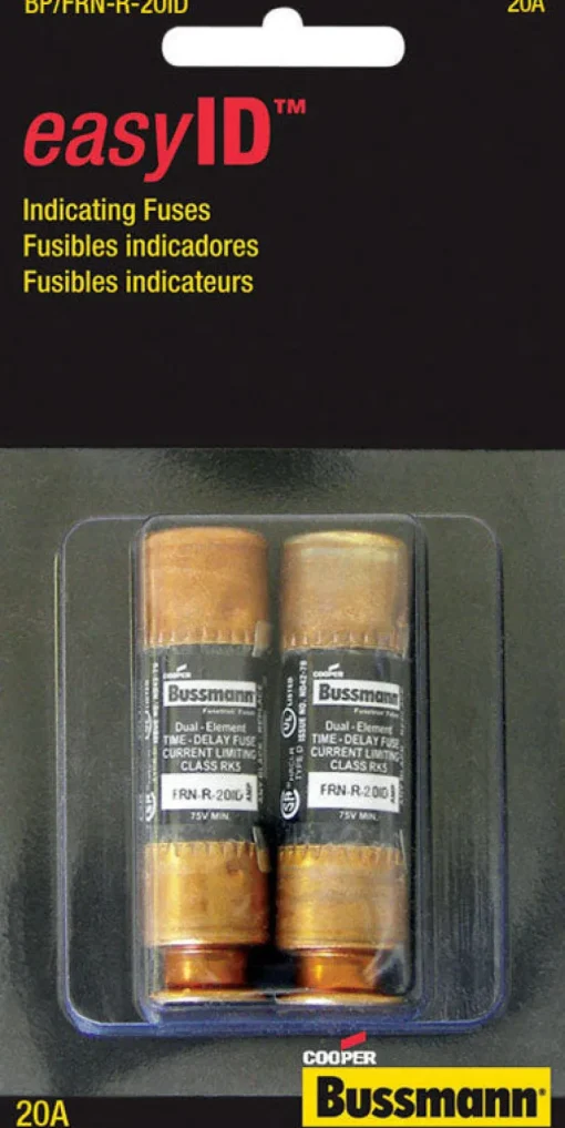 Bussmann EasyID 20 amps Dual Element Time Delay Fuse 2 pk