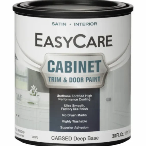 Cabinet Door & Trim Paint, Satin Finish, Deep Base, Acrylic Polyurethane, Qt.