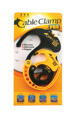 Cable Clamp Pro Black/Yellow Plastic Adjustable Cable Organizer 0.7 L in. (Pack of 12)