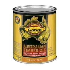 Cabot 140-3458 QT 1 Quart Honey Teak Australian Timber Oil® For Outdoors (Pack of 4)