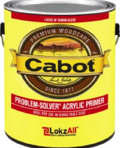 Cabot Problem-Solver White Acrylic Primer 1 gal. (Pack of 4)
