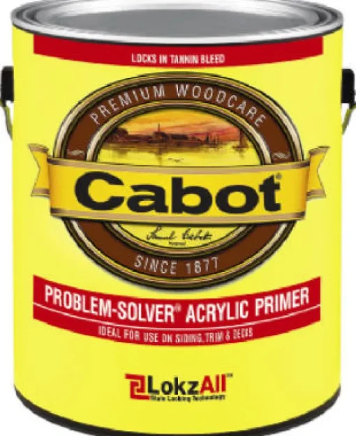 Cabot Problem-Solver White Acrylic Primer 1 gal. (Pack of 4)